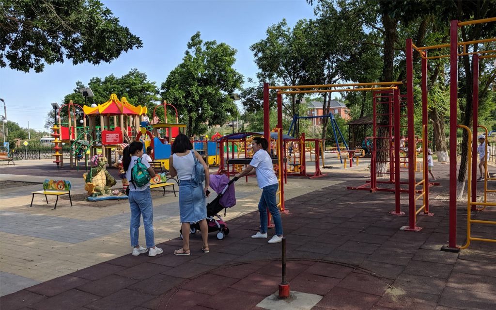 New playground in Elista, Kalmykia